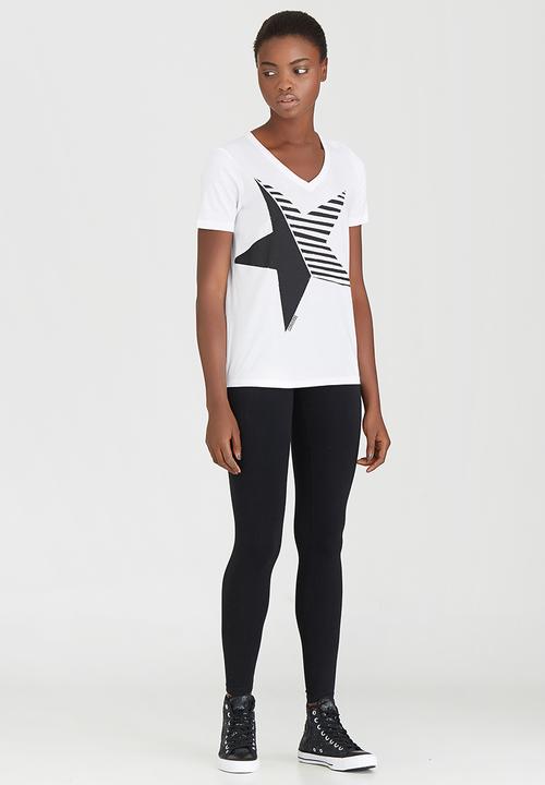 Converse - Star Easy V-neck Tee White