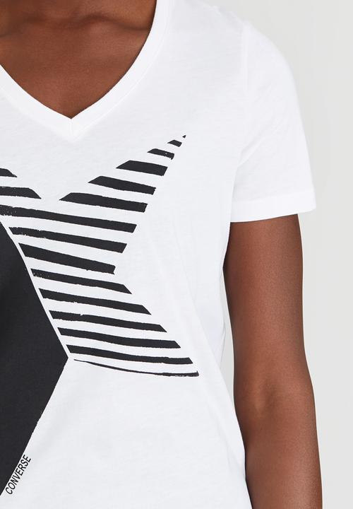 Converse - Star Easy V-neck Tee White