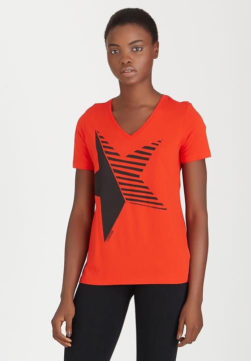 Converse - Star Easy V-neck Tee Red