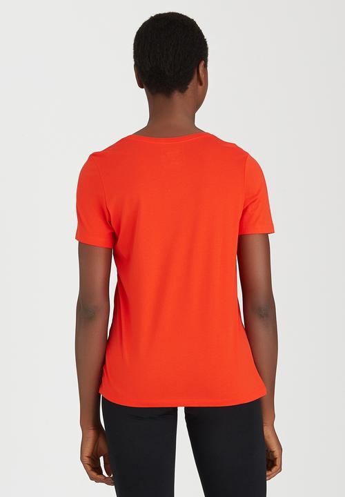 Converse - Star Easy V-neck Tee Red