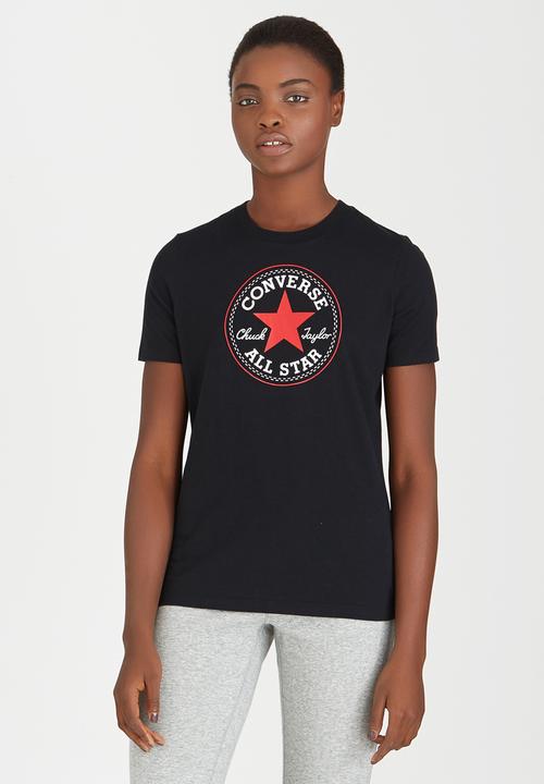 Converse - Solid Chuck Patch Crew Tee Black
