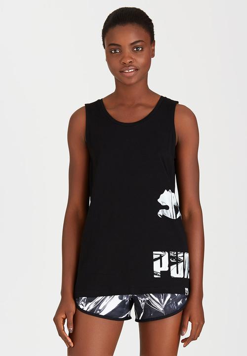 PUMA - Printed Logo Tank Black