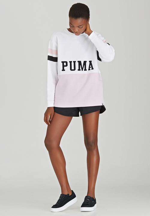 PUMA - Colour Blocking Crew Sweater Pale Pink