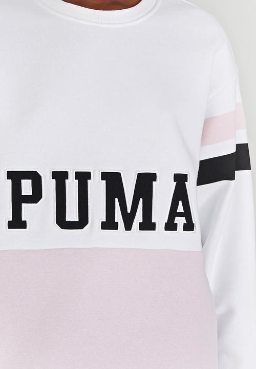 PUMA - Colour Blocking Crew Sweater Pale Pink