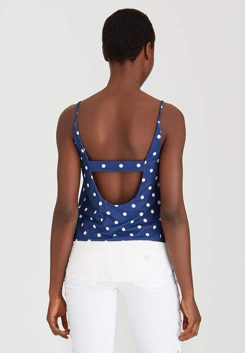 SISSY BOY - Tuesday Polka Dot Cami Blue and White