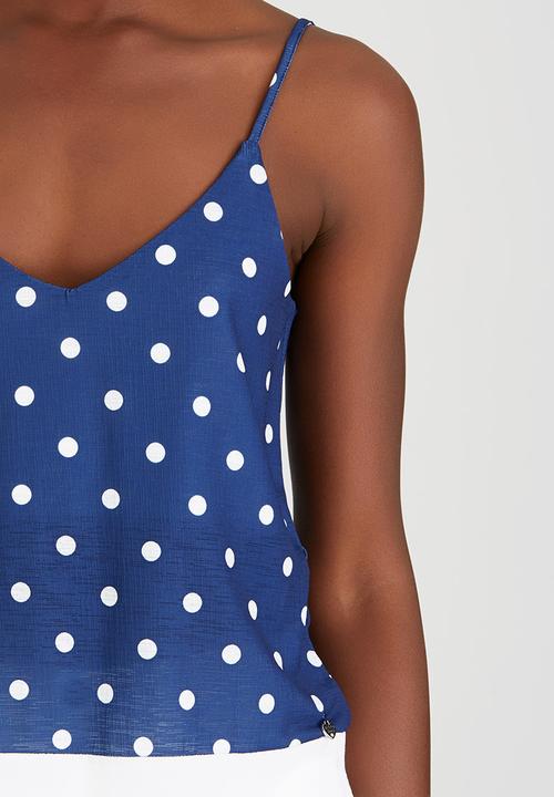 SISSY BOY - Tuesday Polka Dot Cami Blue and White