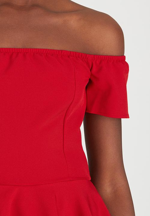 c(inch) - Peplum Blouse Red