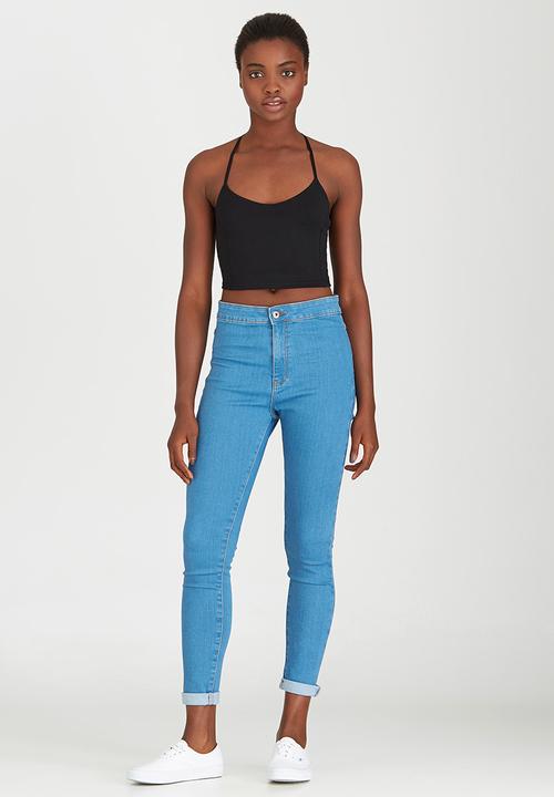 c(inch) - Strap Detail Crop Top Black