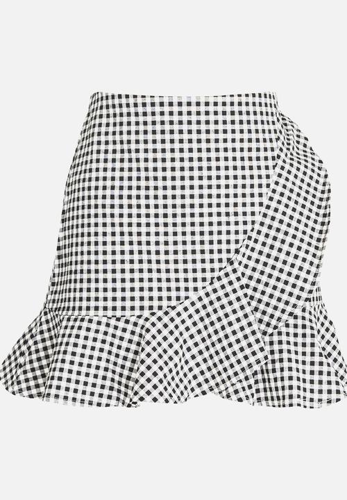 Forever21 - Wrap-over Skirt Black and White