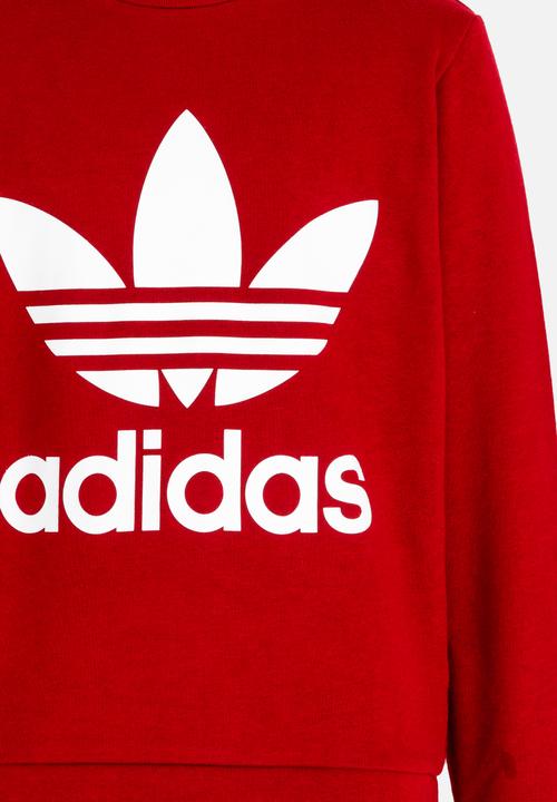 adidas Originals - J TRF Crew Sweatshirt Burgundy