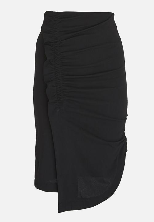 STYLE REPUBLIC - Ruched Detail Skirt Black