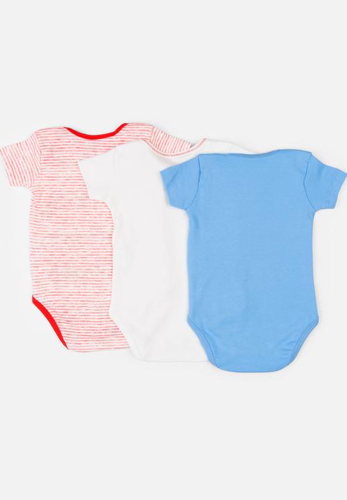 Baby Corner - 3 Pack Car Bodysuit Multi-colour