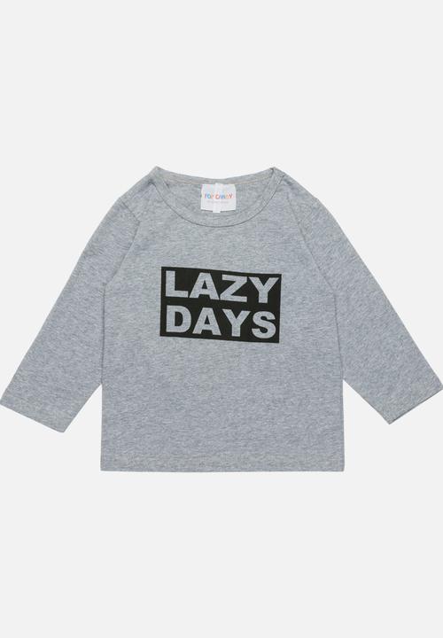 Pop Candy - Long Sleeve Printed Tee Grey