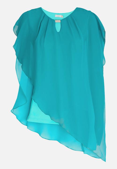 edit - Double Layer Blouse Green