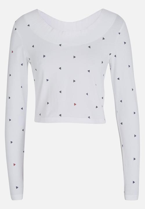 Reebok Classic - Long Sleeve Cropped Tee White