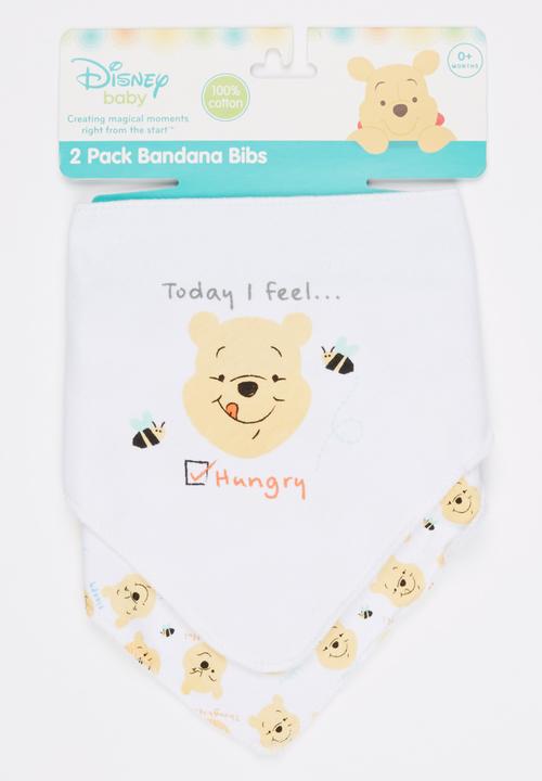 Character Baby - Pooh Bear 2 Pack Bandana Bib Multi-colour
