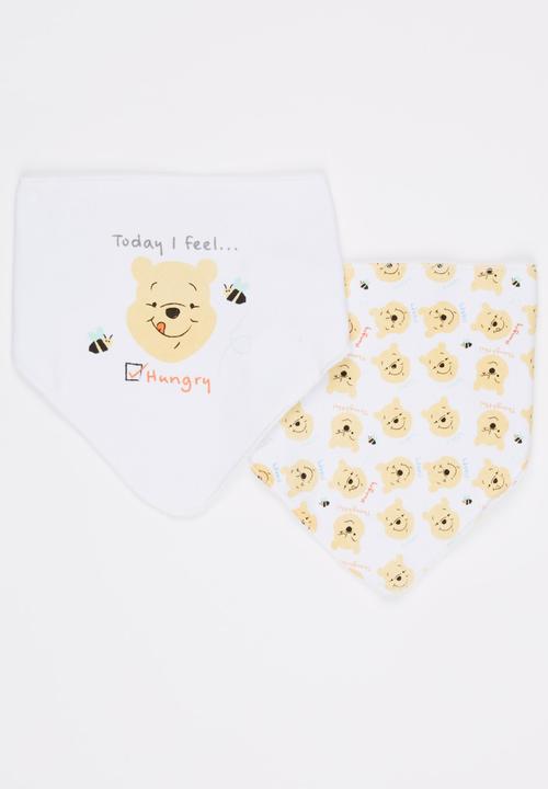 Character Baby - Pooh Bear 2 Pack Bandana Bib Multi-colour