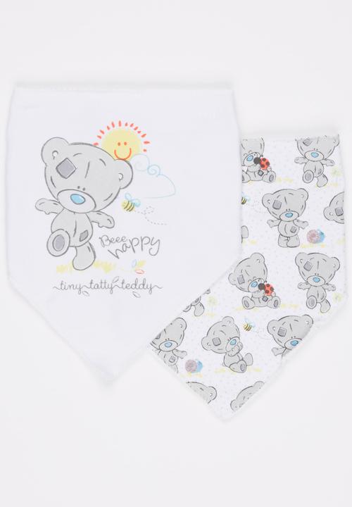 Character Baby - Tatty Teddy 2 Pack Bandana Bib Multi-colour