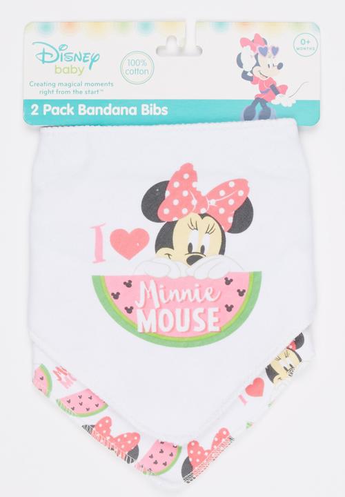 Character Baby - Minnie 2 Pack Bandana Bib Multi-colour