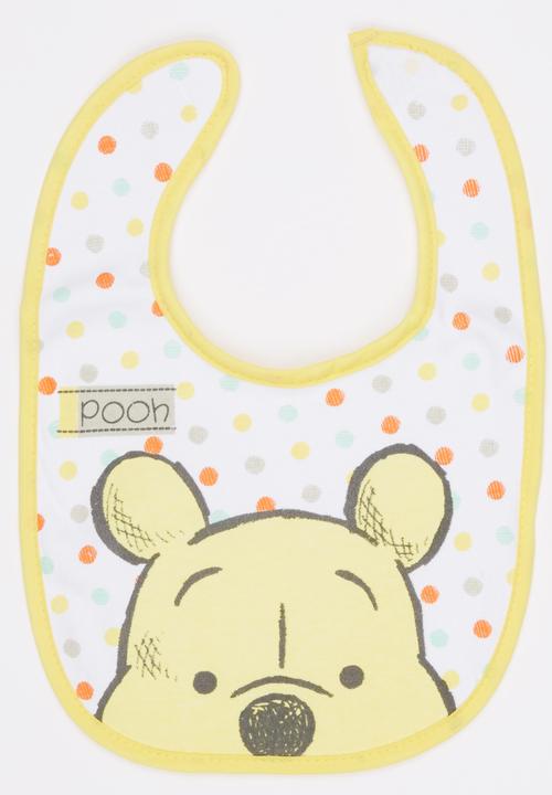 Character Baby - Pooh Bear Jersey Bib Yellow