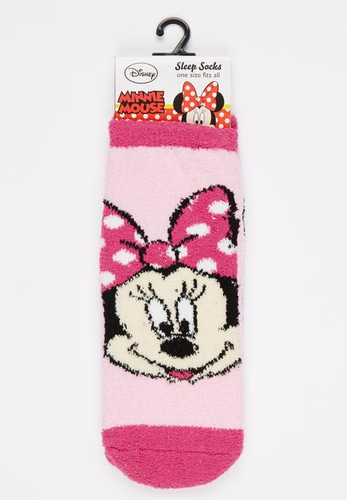 Character Fashion - Minnie Mouse Slipper Sock Dark Pink