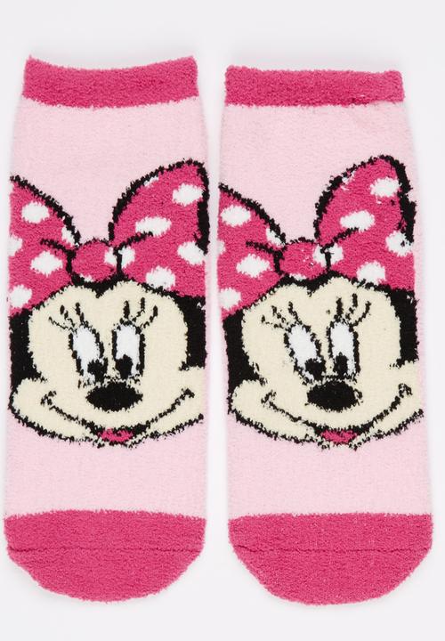 Character Fashion - Minnie Mouse Slipper Sock Dark Pink
