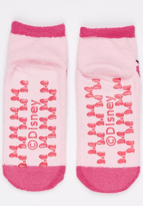 Character Fashion - Minnie Mouse Slipper Sock Dark Pink