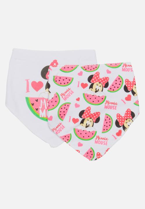 Character Baby - Minnie Mouse 2 Pack Bandana Bibs Multi-colour