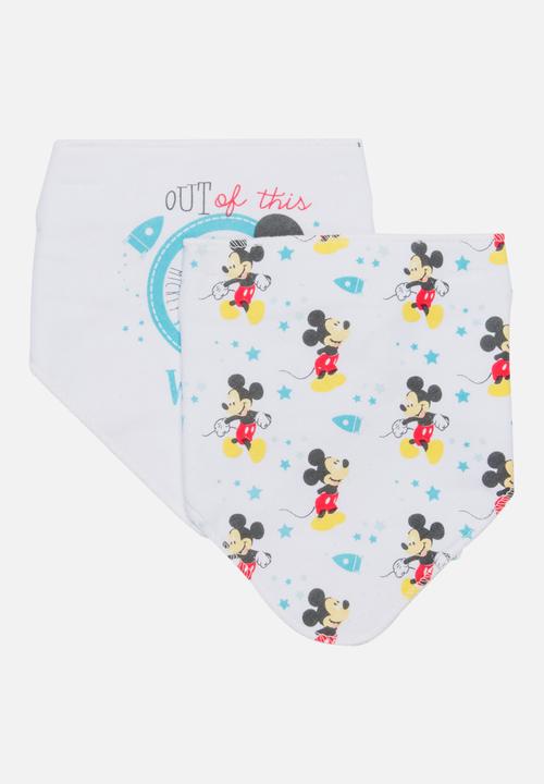 Character Baby - Mickey Mouse 2 Pack Bandana Bibs Multi-colour