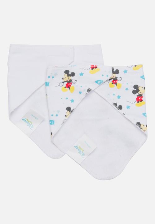 Character Baby - Mickey Mouse 2 Pack Bandana Bibs Multi-colour
