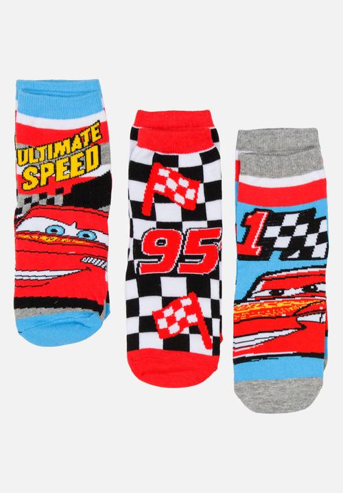 Character Fashion - Cars 3 Pack Anklet Socks Multi-colour