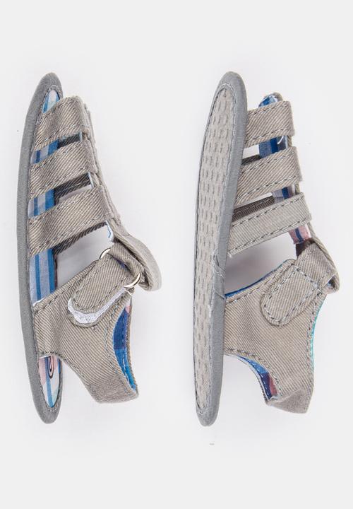 Pop Candy - Boys Canvas Sandals Grey
