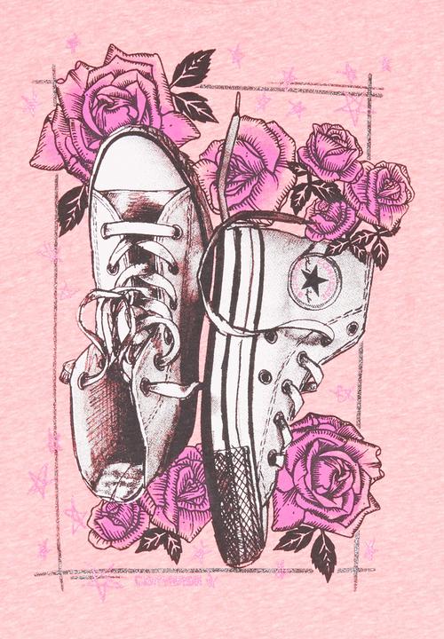Converse - Chuck N Roses Tee Mid Pink