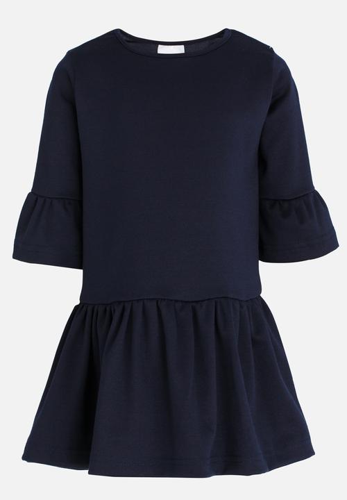 See-Saw - Fluted Sleeve Dress Navy