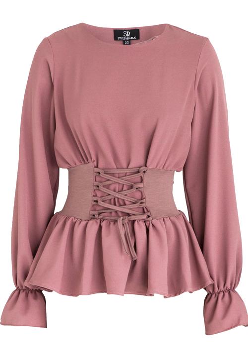 STYLE REPUBLIC - Corset Inspired Top Pale Purple