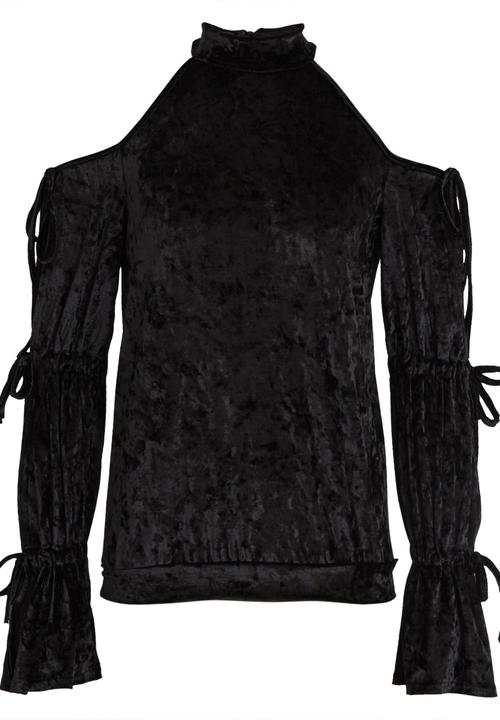 STYLE REPUBLIC - Cold Shoulder Top Black
