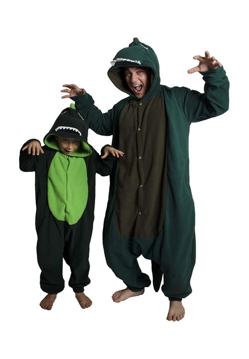 aFREAKa Clothing - Dinosaur Onesie Green