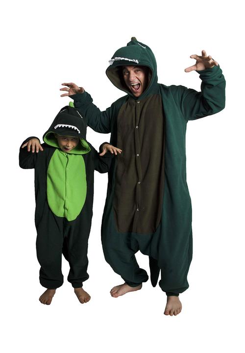 aFREAKa Clothing - Dinosaur Onesie Green