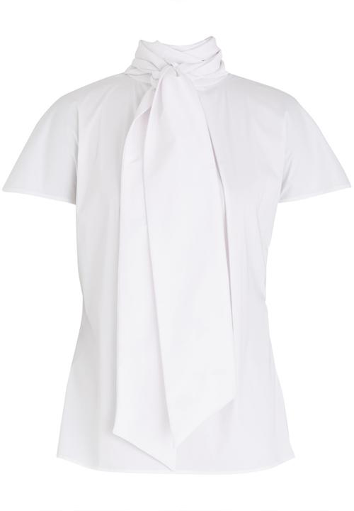DAVID by David Tlale - Bella Bow Blouse White