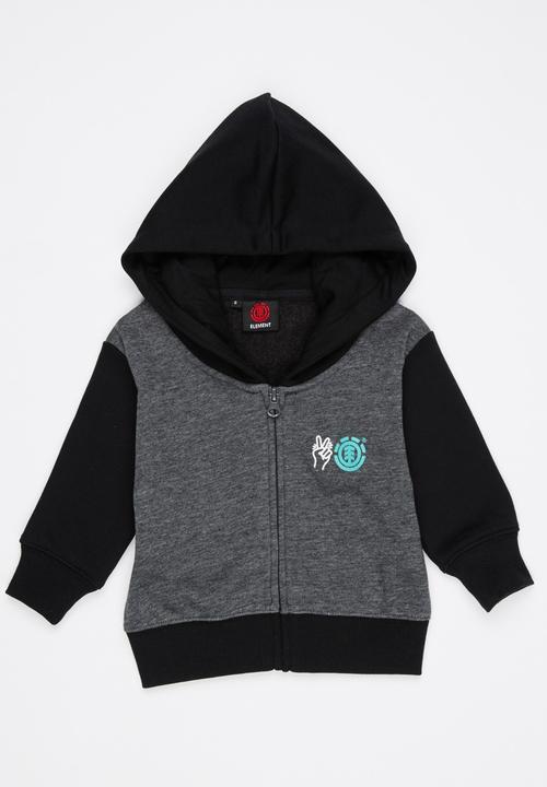 Element - Project Contrast Zip Thru Hood Mid Grey