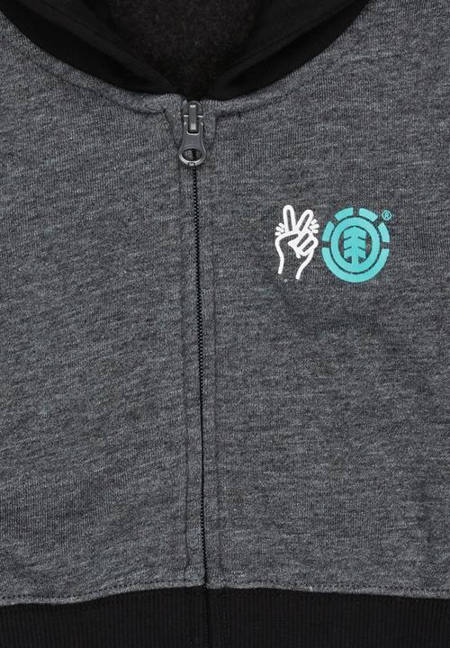 Element - Project Contrast Zip Thru Hood Mid Grey