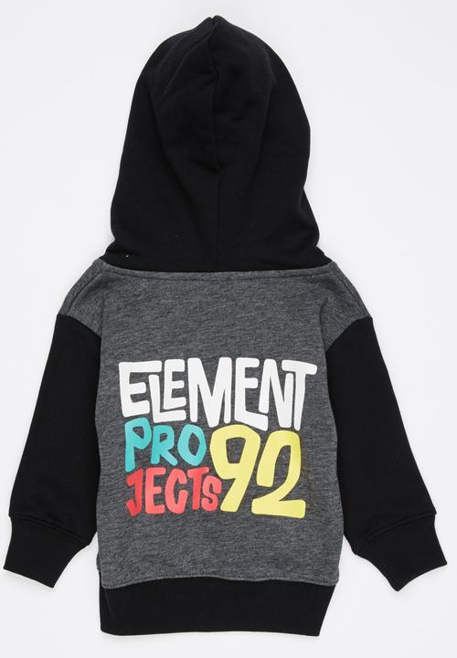Element - Project Contrast Zip Thru Hood Mid Grey