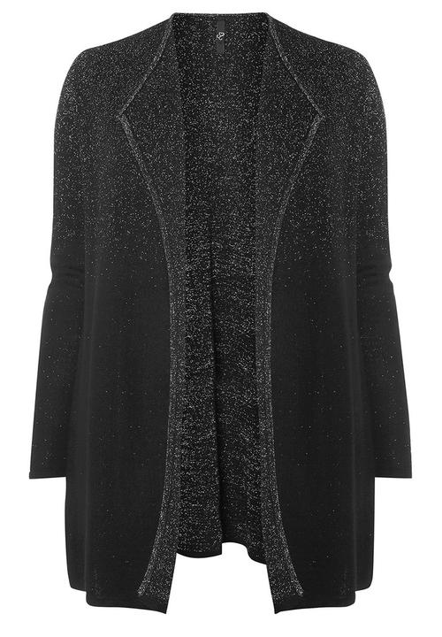 EVANS - Waterfall Detail Cardigan Black