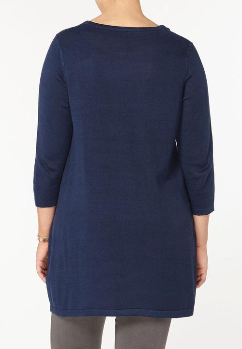EVANS - Heart Detail Tunic Navy