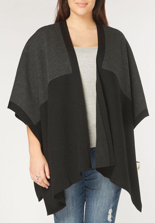 EVANS - Colour Block Wrap Black and Grey