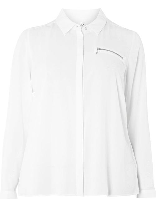 EVANS - Shirt with Back Pleat White