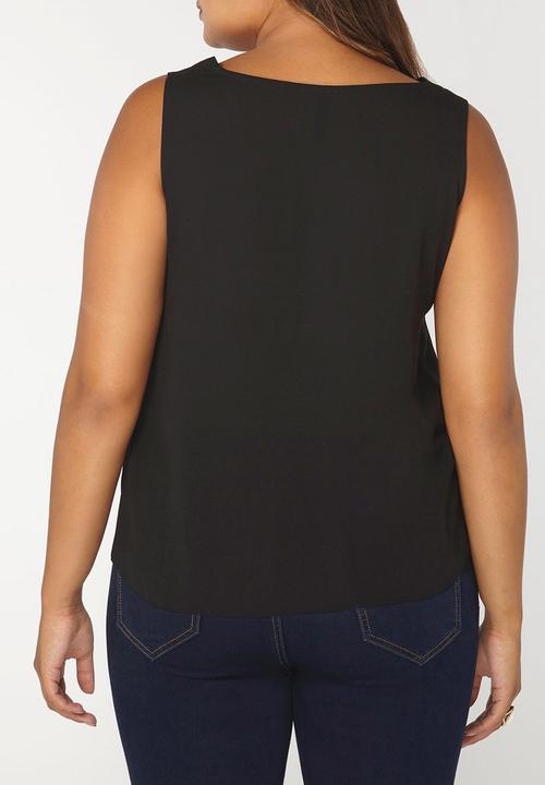 EVANS - Cross Front Vest Black