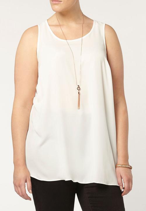 EVANS - Flowy Vest White