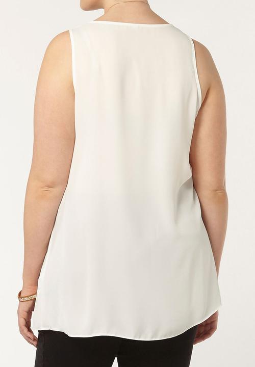 EVANS - Flowy Vest White