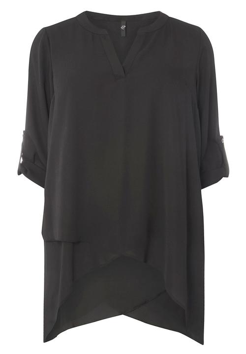EVANS - Asymmetric Shirt Black